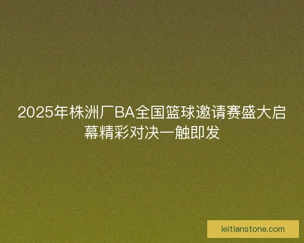 2025年株洲厂BA全国篮球邀请赛盛大启幕精彩对决一触即发