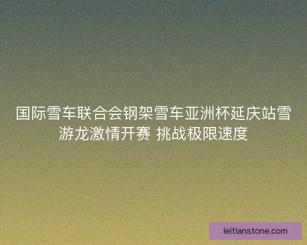 国际雪车联合会钢架雪车亚洲杯延庆站雪游龙激情开赛 挑战极限速度